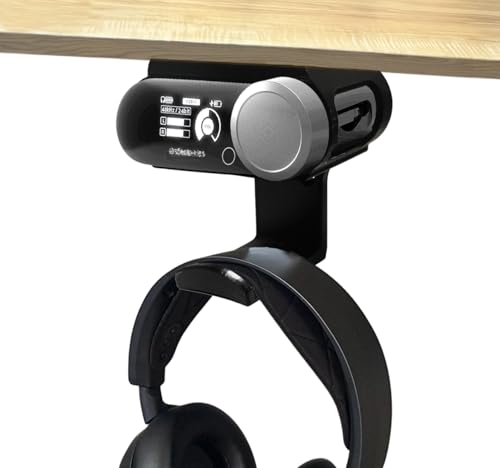Under Desk Headphone Hanger Stand for SteelSeries Arctis Nova Pro Wireless Base Station with Dock–Arctis Pro Wireless NOVA Headphone Hanger Stand
