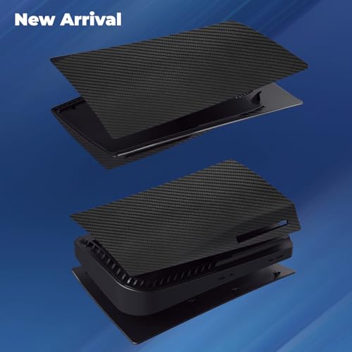 Face Plates Cover Skins Shell Panels for PS5 Disc Edition Console, Accessories for PlayStation 5 Protective Faceplates (Carbon Fiber Black) - color: Carbon Fiber Black