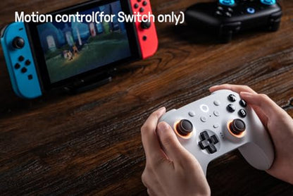 8Bitdo Ultimate 2 Bluetooth Controller with TMR Joysticks, Switchable Hall Effect/Tactile Triggers, Vibration, Motion Control, RGB Fire Ring and Back Buttons for Switch/Switch 2 & Windows PC - Black - color: Black, size: Ultimate 2 Bluetooth