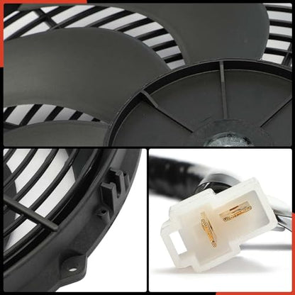 A-Premium 16'' 16 inch Slim Universal Electric Cooling Fan Assembly | 2300 m3/h, 12V 120W Pull Fan with Mount Kit - style: 16 inch