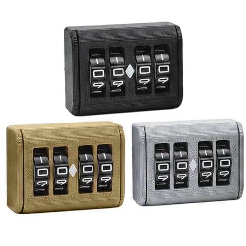 3PCS MTG Life Counter, 4-Digit Wheel Trackers Single/Dual Player Modes | Board Game Counter 0-9999 Single Player and 0-99 Dual Player Modes, for Card and Tabletop Games (Black Silver Gold_3PCS) - color: Black Silver Gold_3pcs