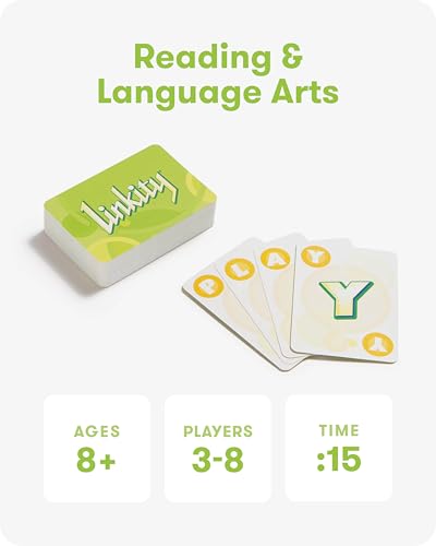 SimplyFun Linkity - Engaging Vocabulary and Word Association Educational Game for Ages 8 & Up, Perfect Word Game for Kids for Family Night, Classroom Learning, and Parties, for 3-8 Players - style: Linkity