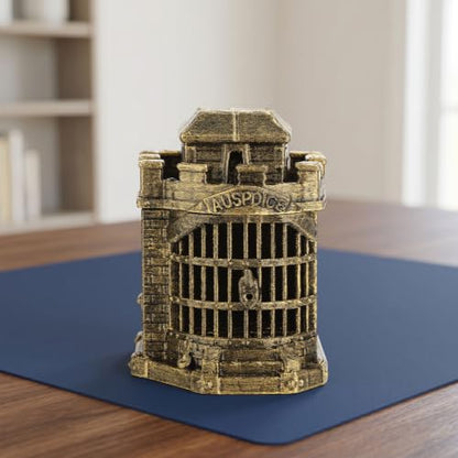 Fantasy Gifts Tabletop Gaming Accessories RPG Dice Display Dice Jail AF1226C | Brushed Brass Color Dice Prison, Premium Dungeon Master Gifts and Map Props Scenery for Wargame & Role Playing Layout - color: Af1226c Dice Jail Brassy
