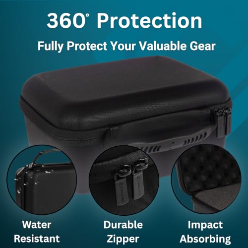 caseling 7.5" x 6.5" x 3.75" Hard Case with 3-Layer Pick and Pluck Foam | 3 pre-scored foam layers, TSA compliant travel case, rigid EVA shell, electronics and tech gear bag, smooth zippers - size: 7.5" x 6.5" x 3.75"