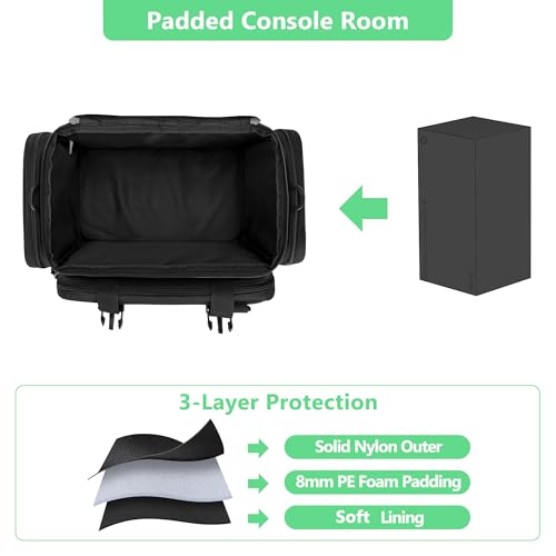 PGmoon Tactical Console Carrying Case Compatible with Xbox Series X | Travel Carry Case Bag with Multi-Pockets for Controllers, Discs & More Accessories (Patent Design)