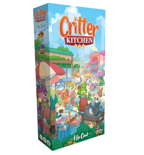 Lucky Duck Games Critter Kitchen A La Cart Expansion | Strategy Games | Chefs Compete for a Restaurant Critic | 1-7 Players, Ages 12+