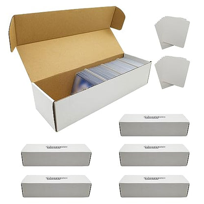 Trading Card Storage Box, Mtg Storage Box with Dividers, Cardboard Collector Box for TCG, Baseball Sports Cards, 6 Count - size: 6 count trading card boxes
