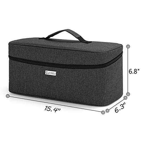 CURMIO Game Disc Holder Case, Storage Bag for Up to 24 Video Discs, Black | Compatible with PS4/PS4 Pro/PS3/PS5/Xbox One/Xbox Series X/S Video Game Discs, Top Handle, Portable, Home and Travel Use - color: Black