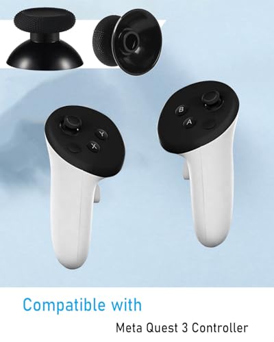 2 Pack Thumbsticks Replacement for Meta Oculus Quest 2 Controller, Custom Analog Joystick Thumb Sticks Repair Kit Buttons for Meta Quest 3, for Meta Quest Pro - size: Black - 2PCS