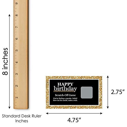 Big Dot of Happiness Adult Happy Birthday - Gold - Birthday Party Game Scratch Off Cards - 22 Count - size: Led Anti-Stress 867