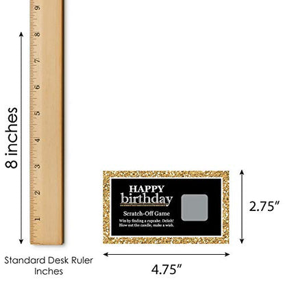 Big Dot of Happiness Adult Happy Birthday - Gold - Birthday Party Game Scratch Off Cards - 22 Count - size: Led Anti-Stress 867