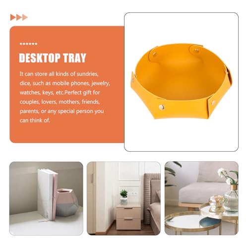 BESPORTBLE Foldable PU Dice Tray Large Capacity Portable Dice Storage Plate Lightweight Tabletop Organizer for RPG Games and Home Use