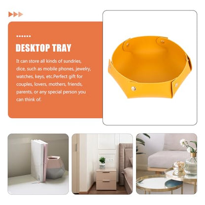 BESPORTBLE Foldable PU Dice Tray Large Capacity Portable Dice Storage Plate Lightweight Tabletop Organizer for RPG Games and Home Use
