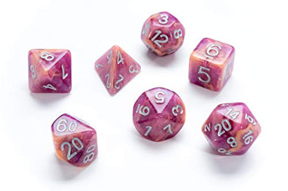 Gate Keeper Games & Dice Gatekeeper Games Aether Dice Rasberry and Cream, Multi - style: Raspberry