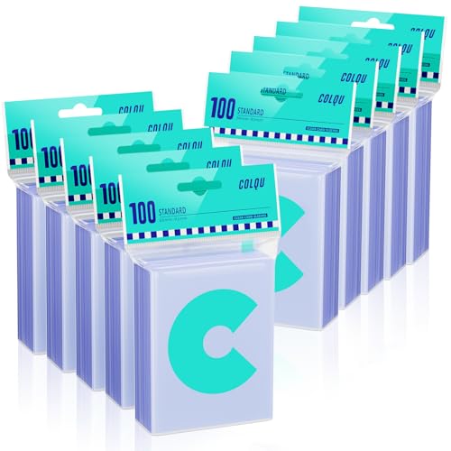1000ct Clear Card Sleeves for Trading Cards, Soft Baseball Sports Card Sleeves, Soft Plastic Protector Fit for MTG Game Standard Cards - size: 1000