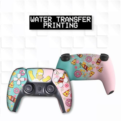 Simpsson Custom PS-5 Controller Wireless compatible with Play-Station 5 Console by BCB Controllers | Proudly Customized in USA with Permanent HYDRO-DIP Printing (NOT JUST A SKIN) (MODDED) - color: Simppson, size: Modded - Front & Back Print