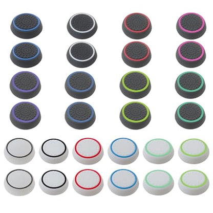 Update Compatible with 15 Pairs Thumb Grips Silicone Analog Stick Covers Thumbstick Controller Replacement Joystick Cap for PS4 PS3 PS2 Xbox One Xbox 360 Wii U, New Version
