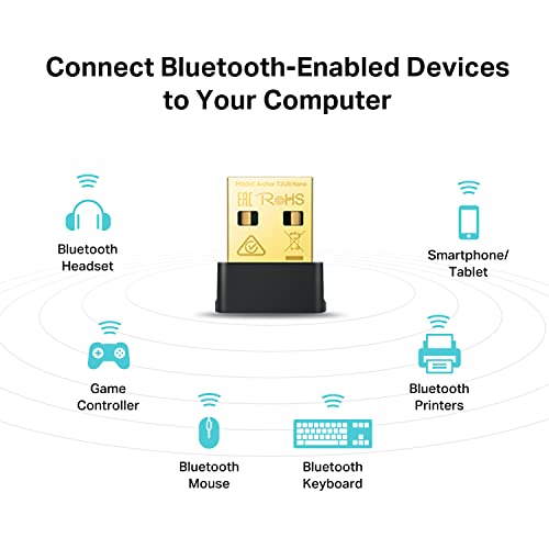 TP-Link Nano 2-in-1 USB Bluetooth WiFi Adapter AC600(Archer T2UB Nano)- Bluetooth 4.2 with 2.4G/5G Dual Band Wireless Network Adapter for Desktop PC, WPA3, Supports Windows 11,10, 8.1,8, 7 - style: AC600 WiFi w/ Bluetooth 4.2