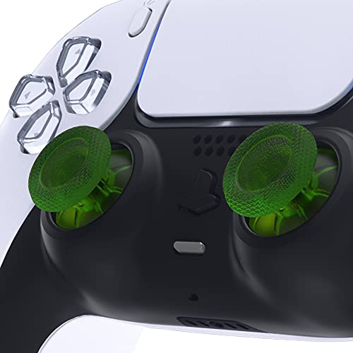 eXtremeRate Clear Green Replacement Thumbsticks for PS5 Controller, Custom Analog Stick Joystick for PS4 Controller Universal - color: Clear Green