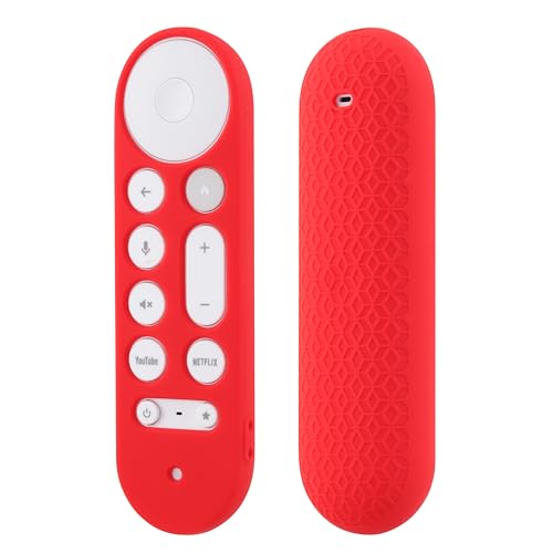 LEFXMOPHY Cover for Google TV Streamer 4K 2024 Voice Remote Control Red Silicone Case Protective Skin - color: RED