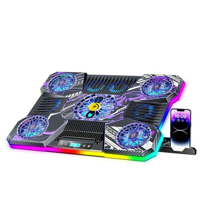 ChillCore RGB Laptop Cooling Pad, Laptop Fan Cooling Pad 9 Fans