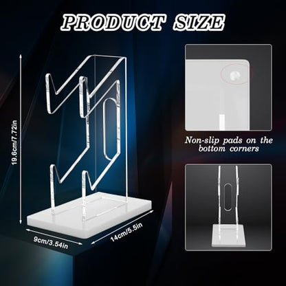 FYY Game Controller Holder 2 Tiers - Universal Dual Controller Stand with Headphone Holder, Acrylic White Display Stand Compatible with Nintendo Switch Xbox PS5 PS4, Desk Mount - color: 2-Tier-White