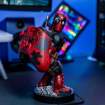 Cable Guys - Marvel Deadpool 3 Rear Repaint Gaming Accessories Holder & Phone Holder for Most Controller (Xbox, Play Station, Nintendo Switch) & Phones (iPhone, Samsung) - style: Deadpool Rear Repaint