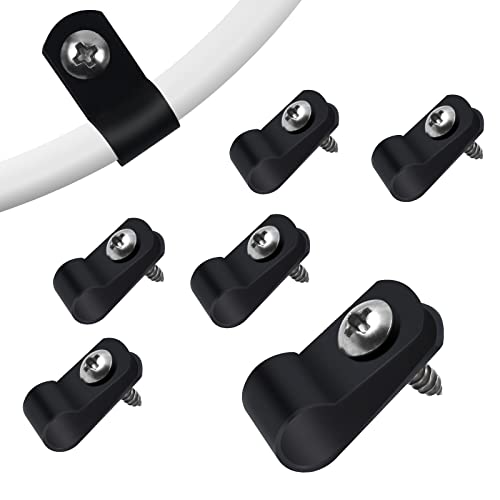RGBZONE 120pcs 3/16" Black R-Type Cable Clips with Screws | Nylon Plastic Wire Clips for Indoor Outdoor Electrical Wire Cord Management (5.3mm, 3/16") - color: Black, size: 3/16 Inch
