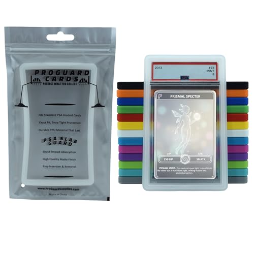 PSA Slab Guard Bumper for Standard PSA Graded Cards | Strong TPU, Exact Fit, Snap Tight Protection | Shock Absorption | Matte Finish PSA Slab Guard Protector (Clear) - color: Clear