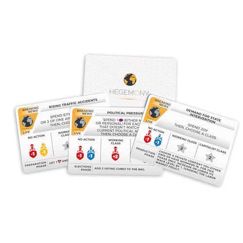 Hegemony: Crisis & Control Expansion - Add New Automas & Modules, Solo Play, Unique Asymmetric Card Driven Game Board Game, Ages 14+, 1-4 Players - style: Crisis & Control