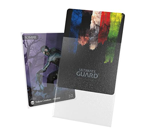 Ultimate Guard Cortex Outer Card Sleeves, 100 Standard Size TCG Sleeves, 66 x 91mm, Transparent Back, Glossy Finish, No PVC & Acid-Free, High Clarity - color: Transparent, size: Standard Glossy