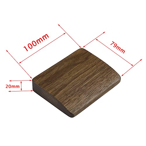 2 pcs Mini Wood Wrist Rest Portable Movable Solid Wooden Walnut Beech for Most Mechanical Keyboard Numpad Sp64 - color: Walnut Mini Wrist Rest 2 Pcs