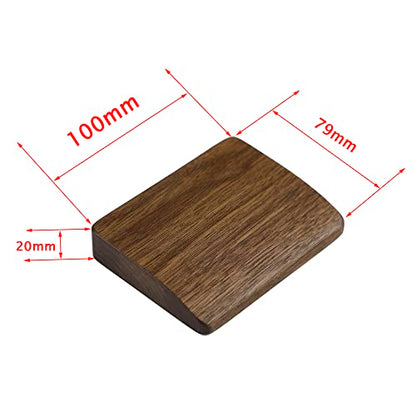 2 pcs Mini Wood Wrist Rest Portable Movable Solid Wooden Walnut Beech for Most Mechanical Keyboard Numpad Sp64 - color: Walnut Mini Wrist Rest 2 Pcs