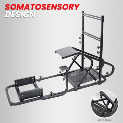 ciwucseat Racing Simulator Cockpit with Monitor Mount, Sim Racing Cockpit, Racing Wheel Stand Compatible with Fanatec, Thrustmaster, Logitech, Moza Racing Games on PS5, PS4, Xbox and PC - color: Cockpit