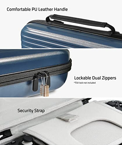 Syntech Hard Carrying Case Compatible with Steam Deck Accessories Console, Protective Case with Detachable Shoulder Strap, Built-in Stand, AC Charger Adapter Storage Space,Suitable for Travel＆Storage