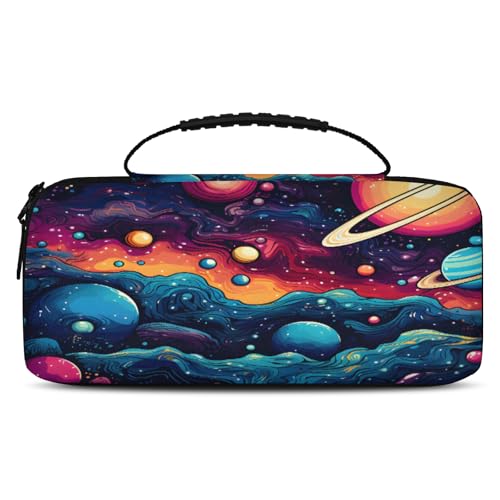 Adornori Solar System Universe Carry Case Compatible with Nintendo Switch 2, with 20 Games Cartridges, Outer Space Portable Travel Carrying Case Pouch for Accessories & Games - color: Multicolor 17
