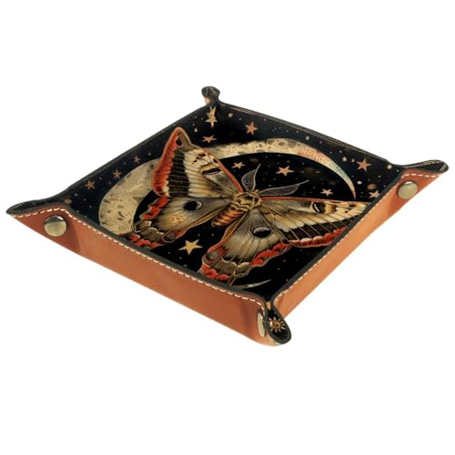 Butterfly Moth Moon Dice Tray Dice Rolling Tray Folding Dice Holder for Dice Games, Like RPG, DND and Other Table Games - color: Multi 4