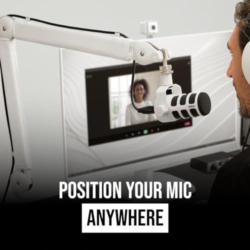 RØDE PSA1+ Professional Studio Arm with Spring Damping and Cable Management (Pink) | Parallelogram Spring Arm, Silent, Fully-Damped Springs, Supports 94g-1.2kg, Integrated USB and Xlr Cable Management - color: Pink, style: PSA1+