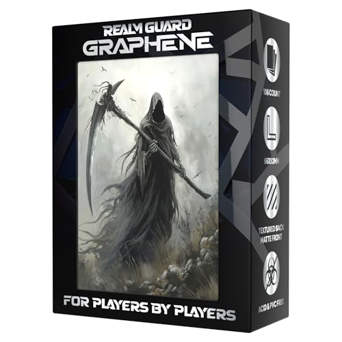 (Grim Reaper) 100% Hand-Drawn 100ct Textured Matte TCG/MTG Card Art Sleeves by Realm Guard - style: Graphene