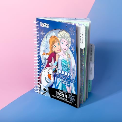 Fashion Angels Disney Frozen 1000+ Tabbed Sticker Collection Book | Includes Holographic, Vinyl & Alphabet Stickers with Elsa, Anna, Olaf & Friends, Ages 6+ - color: Frozen