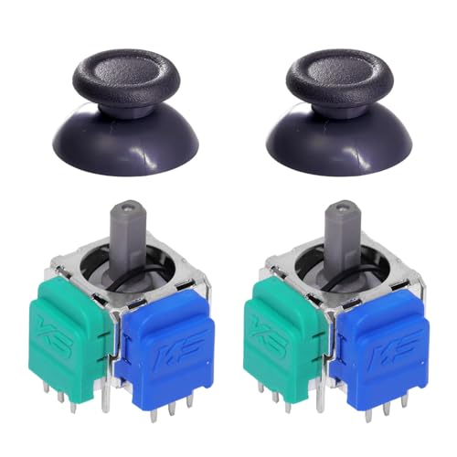 K-Silver TMR Joystick Replacement JS13 Pro with Thumbsticks Caps for PS4 DualShock Controller - color: For PS4 DualShock