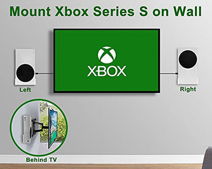 Wall Mount for Xbox Series S (Mount The Console & Accessories on Wall Near or Behind TV Left/Right), Wall Shelf Bracket Kit for XSS System