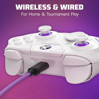 Victrix Pro BFG Wireless Gaming Controller - Xbox Series X|S, Xbox One & PC | Dolby Atmos, 4 Mappable Back Buttons, Interchangeable Thumbsticks & D-Pads, Customizable Hair Triggers & Paddles, White - color: White