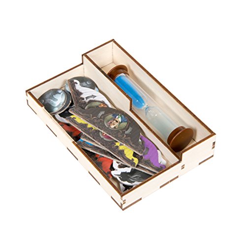 The Broken Token Mysterium Compatible Game Organizer - Wood Storage Box with Multiple Trays
