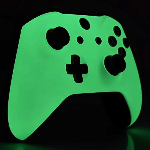 eXtremeRate Glow in The Dark Faceplate Cover Case, Front Housing Shell Replacement Kit for Xbox One S & Xbox One X Controller (Model 1708) - Controller NOT Included - color: Glow in The Dark
