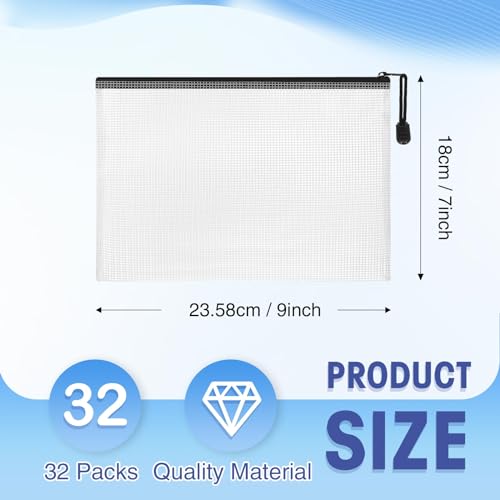 Jetec 32 Pcs Mesh Zipper Bags Bikini Organizer,Black,9 x 7 Inch - color: Black, size: 9 x 7 Inch