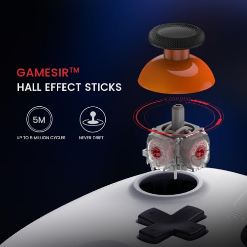 GameSir Nova Lite Wireless Controller for PC,Hall Effect Sticks & Trigger | Bluetooth Controller Gamepad with Hall Effect Trigger,Turbo,Rumble Vibration,Android, Switch & Steam Deck - color: Nova Lite(White)