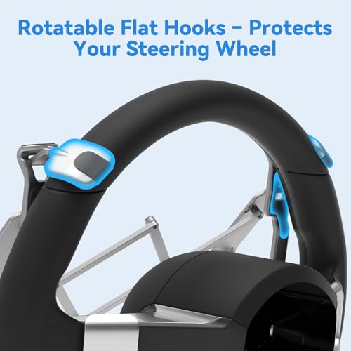 Car Laptop Mount steering Wheel Tray Holder, Height Adjustable Car Desk for Laptop iPad Computer Tablet, Foldable Portable Lap Laptop Stand for Car Vehicle Workstation for Truck SUV Tesla Motorhome