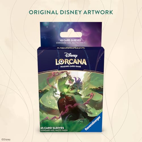 Ravensburger Disney Lorcana TCG: Archazia's Island Card Sleeves Featuring Ursula - Deceiver of All | 65 Protective Sleeves for TCG Decks | Ages 8+
