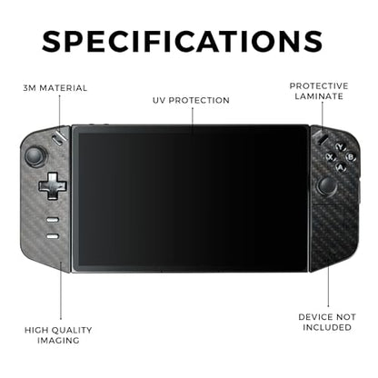 Carbon Fiber Gaming Skin Compatible with Lenovo Legion Go - Shadow Concrete - Premium 3M Vinyl Protective Wrap Decal Cover - Easy to Apply | Crafted in The USA by MightySkins - color: Shadow Concrete, style: Carbon Fiber Textured Finish